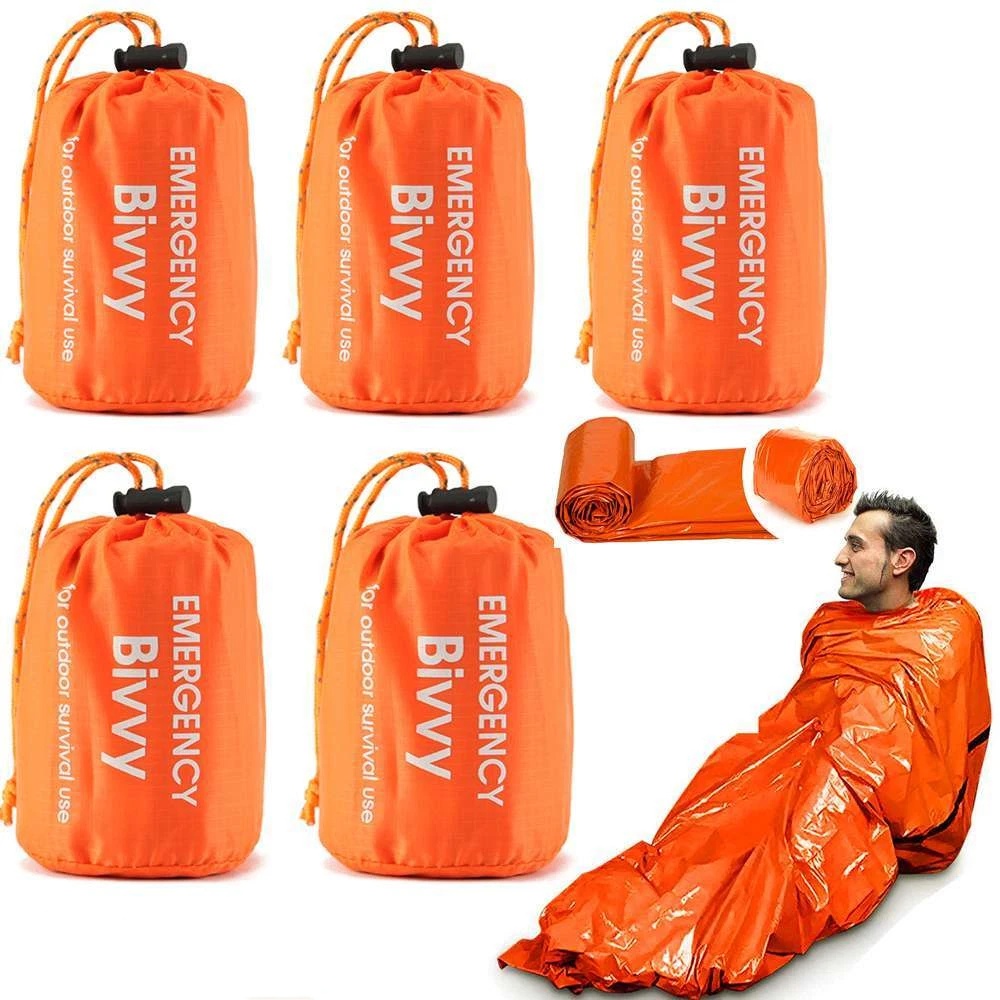 Emergency Mylar Blanket - 1-5Pack Emergency Sleeping Bags Thermal Blanket