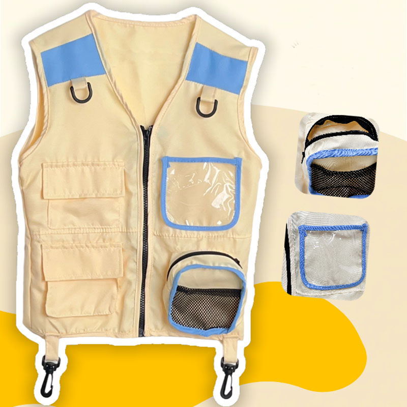 Outdoor Camping Activities For Kids - Children Explorer Vest Pretend Play Cosplay