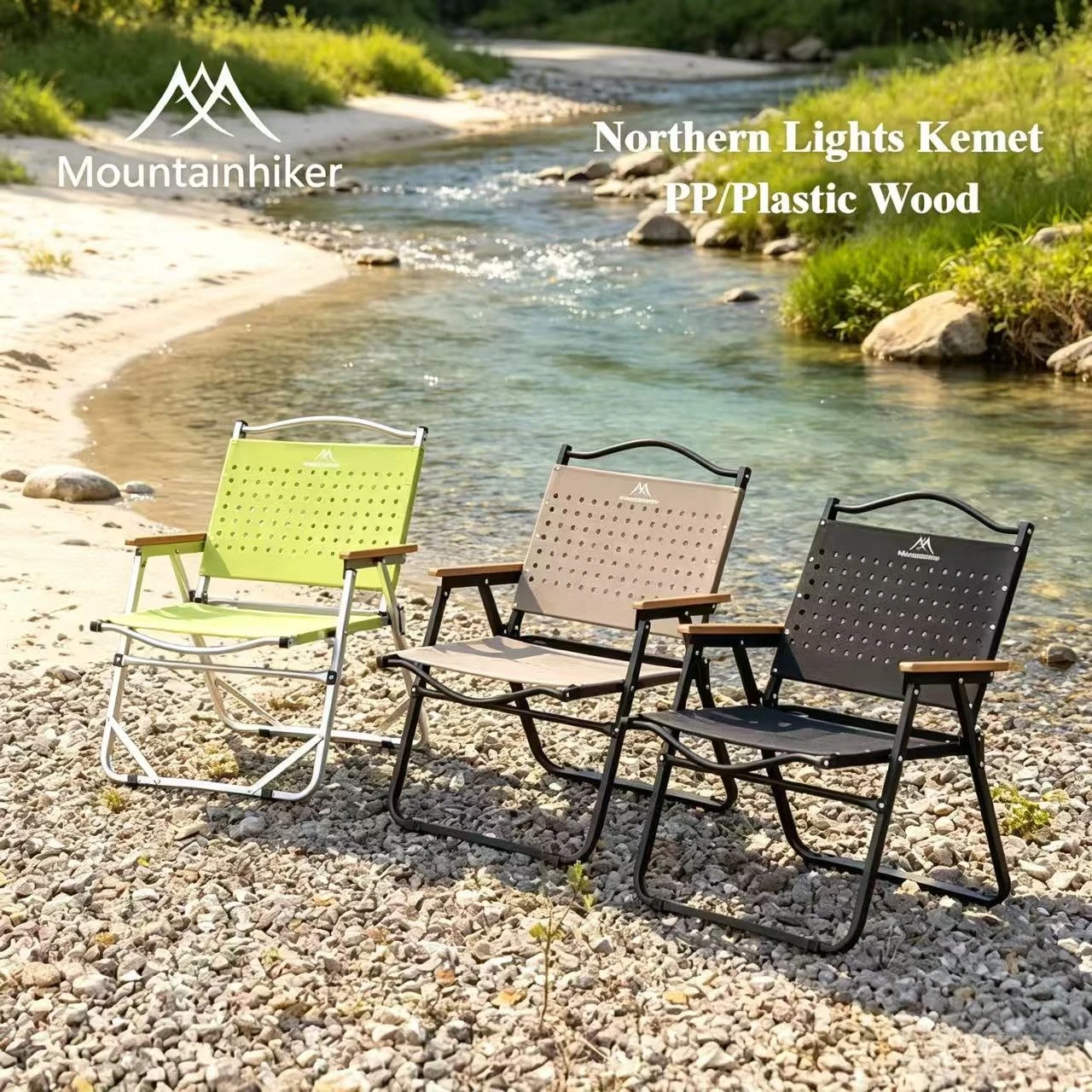 Outdoor Camping High Chair - MOUNTAINHIKER Camping Chair Portable Folding Kermit