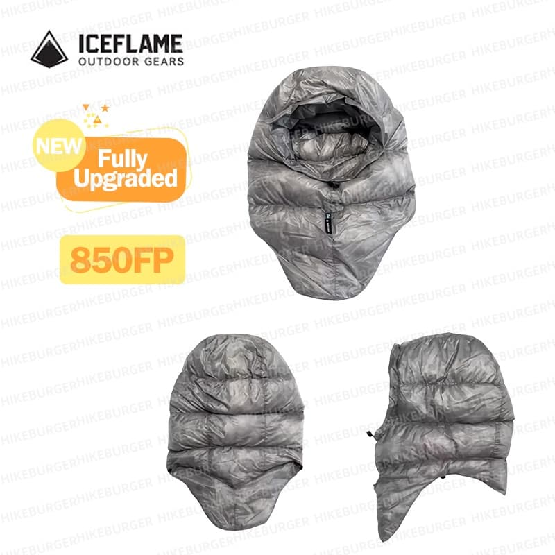 Ultralight Sleeping Bag - ICE FLAME Down Hood Outdoor Camping