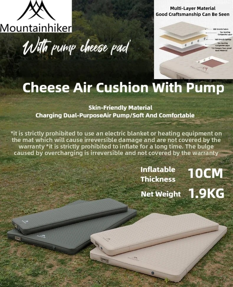 MOUNTAINHIKER Air Mattress Cam - Outdoor Inflatable Camping Tent With Air Pump recension och pris