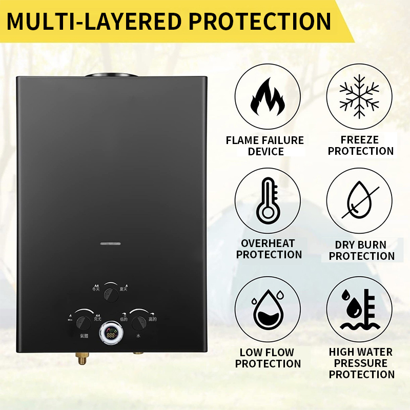 16L/18L/20L Instant-Heat Gas W - Outdoor Camping Water Heater recension och pris