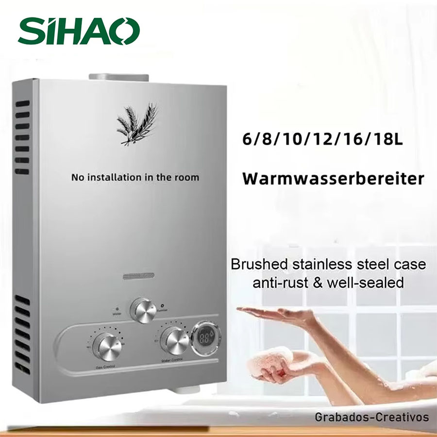 SIHAO 12L 16L 18L GPM LPG Gas  - Outdoor Camping Water Heater recension och pris