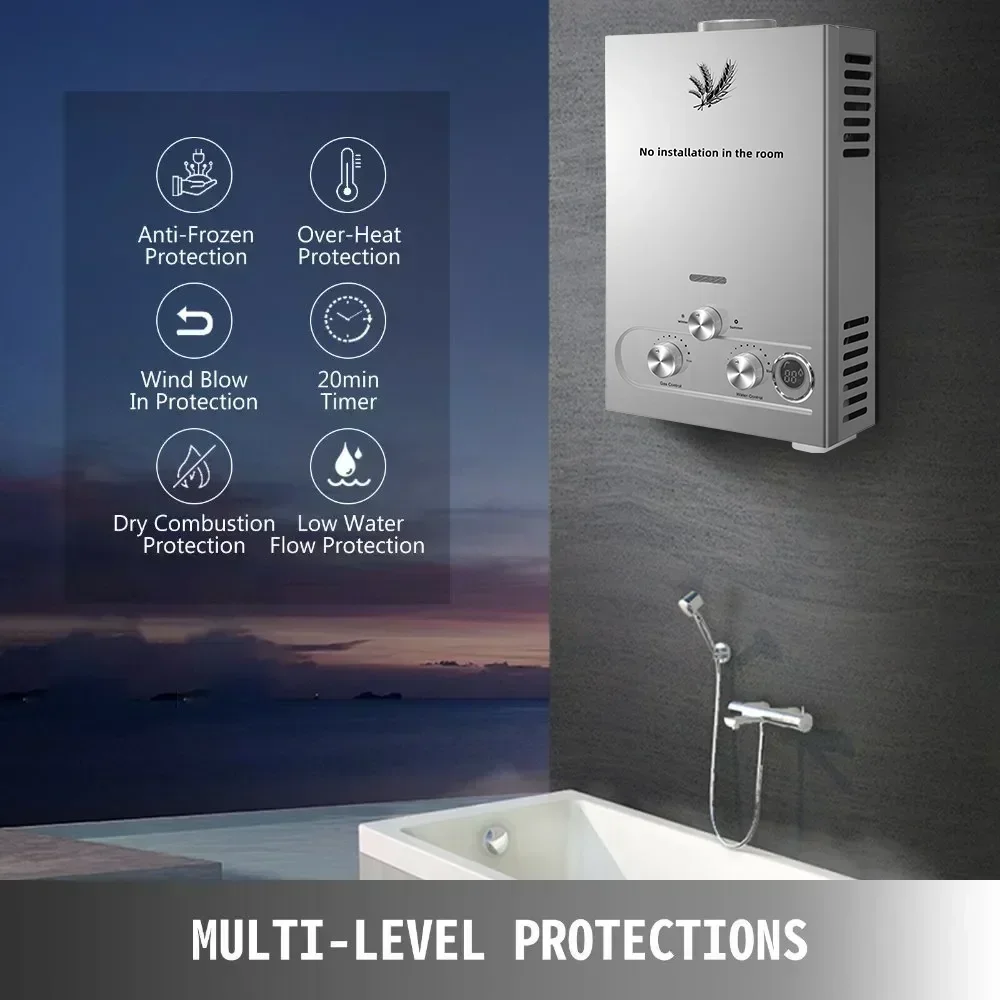 SIHAO 12L 16L 18L GPM LPG Gas  - Outdoor Camping Water Heater recension och pris
