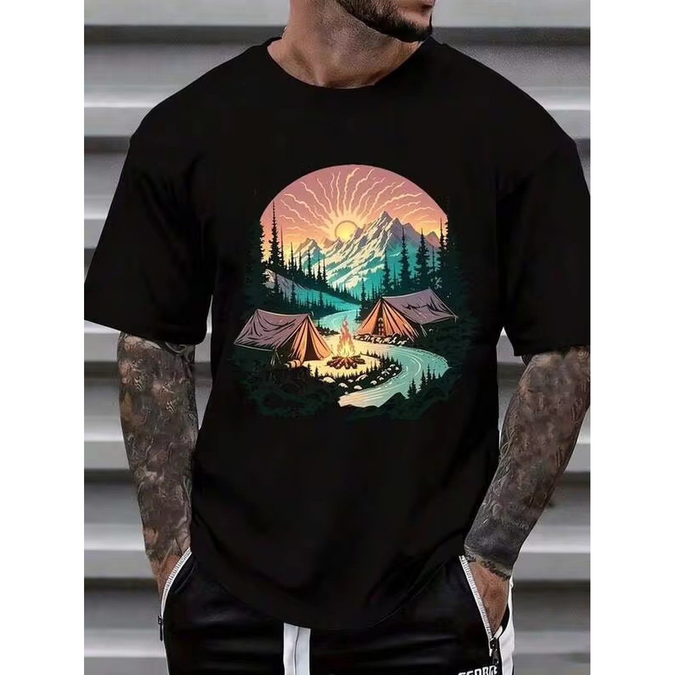 Camping Mountain Sunset Scene  - Outdoor Camping Adventures recension och pris