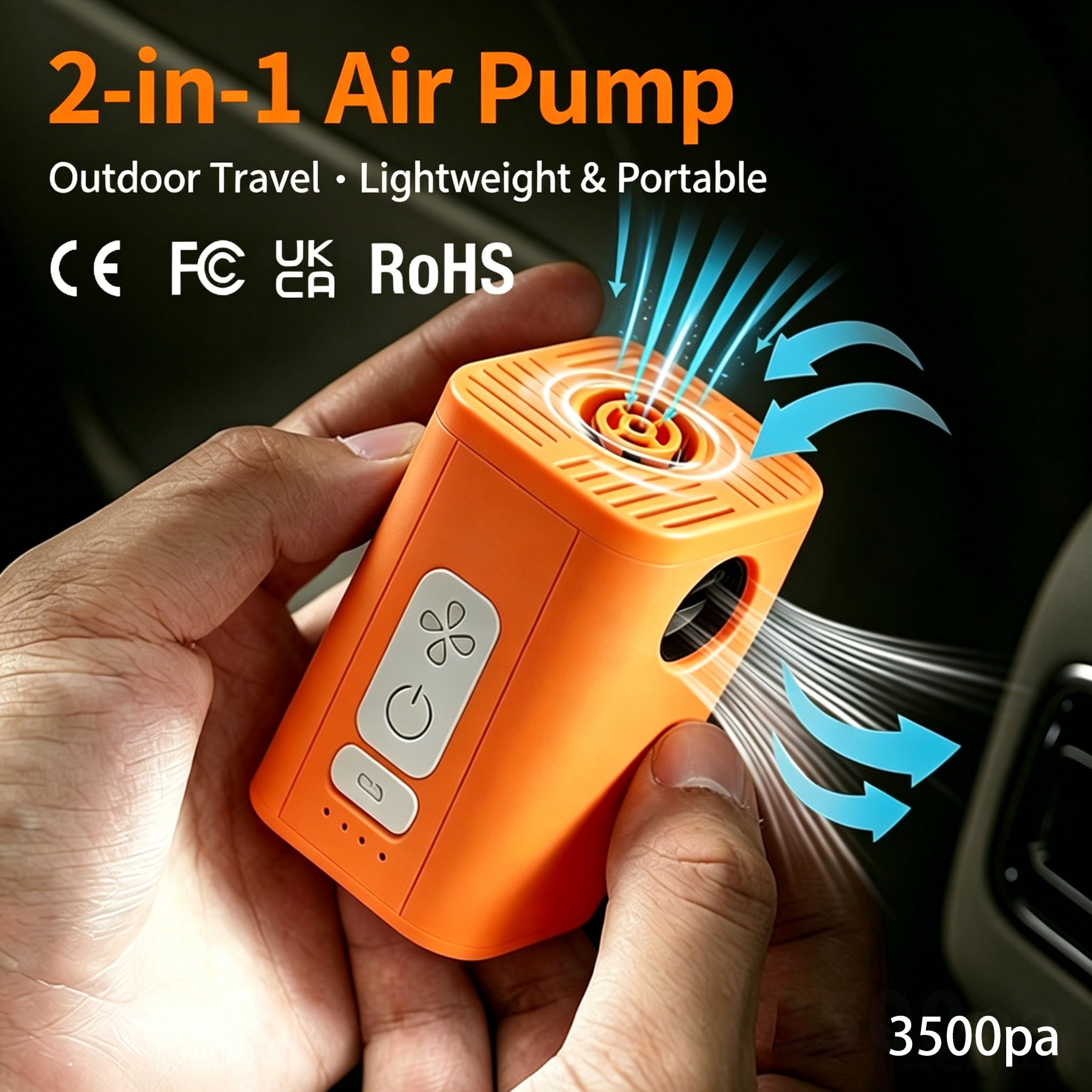Rechargeable 2-in-1 Air Pump U - Outdoor Inflatable Camping Tent With Air Pump recension och pris