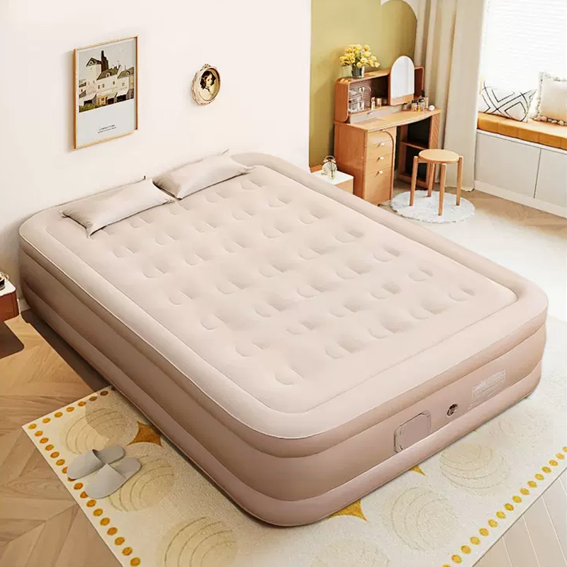 Queen Air Mattress with Built  - Outdoor Inflatable Camping Tent With Air Pump recension och pris