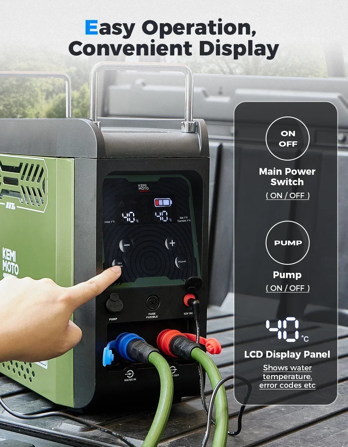KEMIMOTO Water Heater Portable - Outdoor Camping Water Heater recension och pris