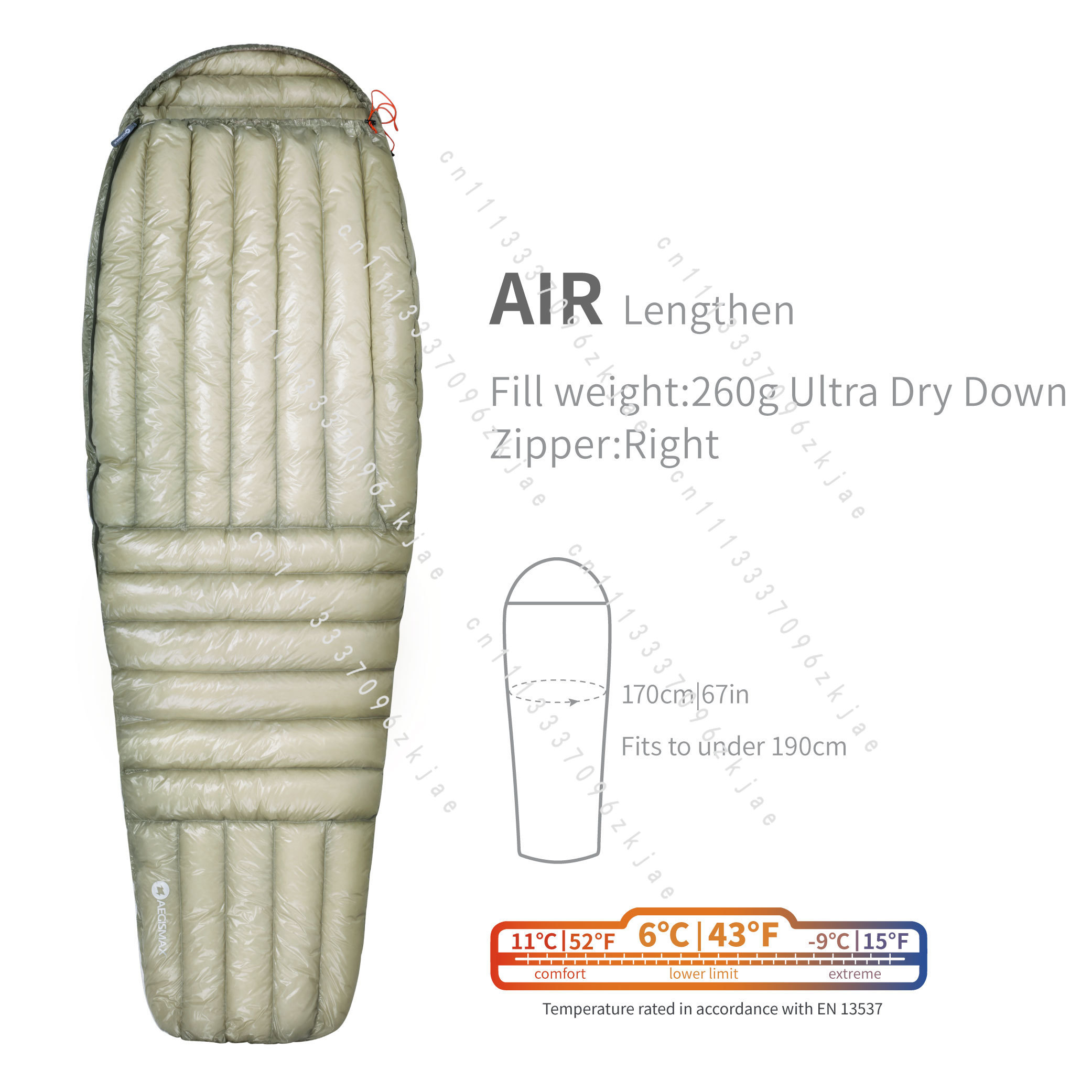 AIR 10D 800FP Ultra Dry Down S - Ultralight Sleeping Bag recension och pris