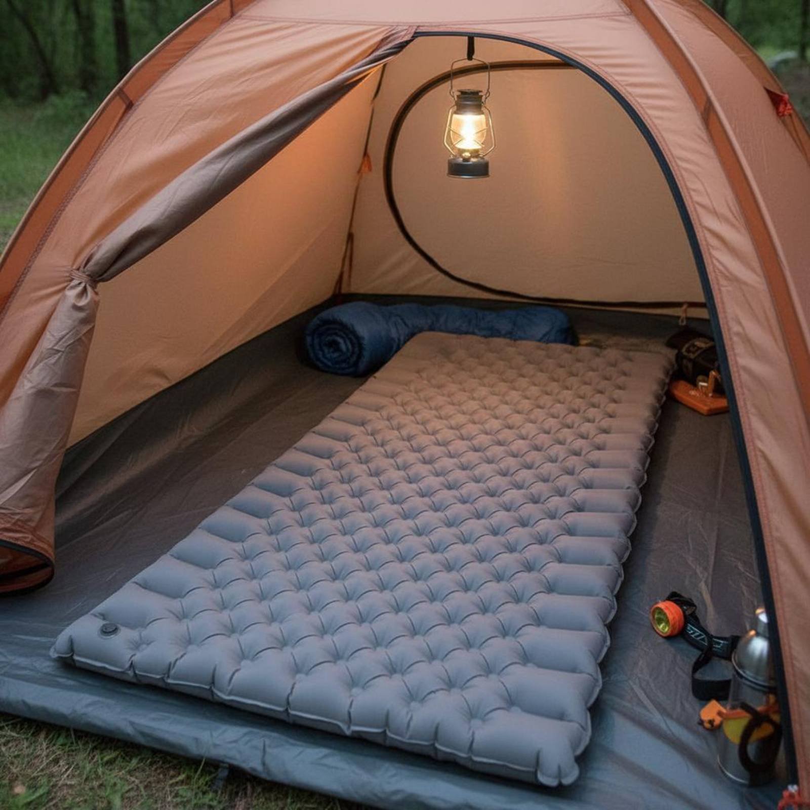 Inflatable Camping Mat Nylon T - Outdoor Camping Quilt recension och pris