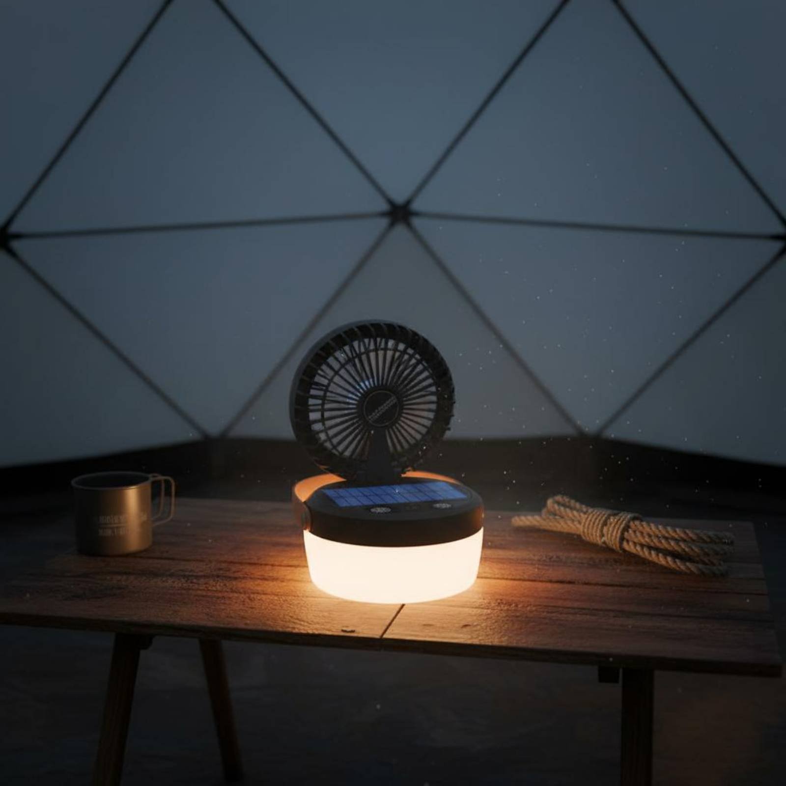 Solar Camping Fan Lantern Fold - Camping Solar Lantern recension och pris