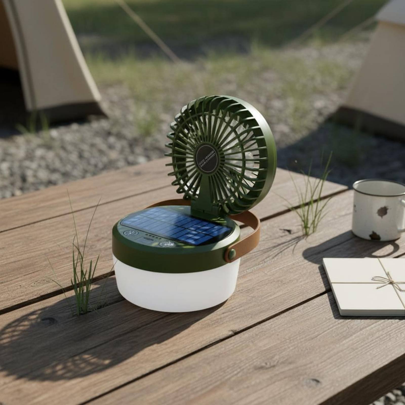 Solar Camping Fan Lantern Fold - Camping Solar Lantern recension och pris