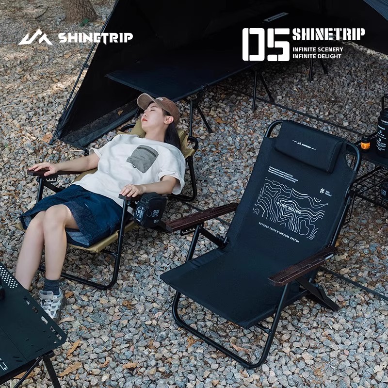 ShineTrip Outdoor Folding Loun - Outdoor Camping High Chair recension och pris