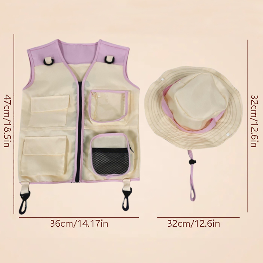 Children Explorer Vest Hat Sui - Outdoor Camping Activities For Kids recension och pris