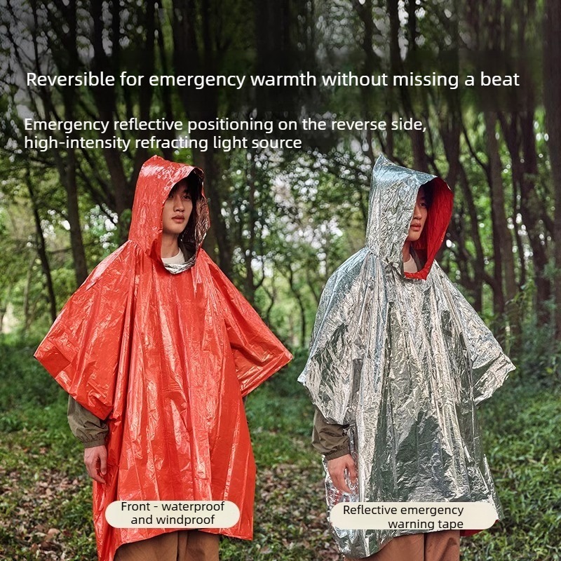 1-10PCS Emergency Rain Poncho  - Emergency Mylar Blanket recension och pris