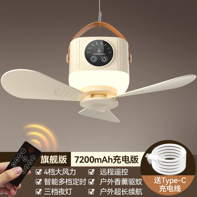 New Rechargeable Small Hanging - Outdoor Camping Fan recension och pris