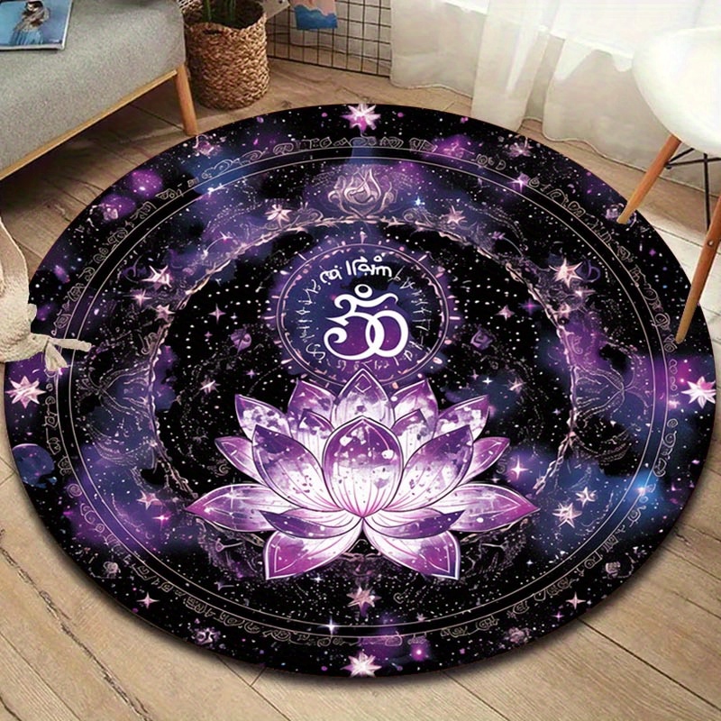 Lotus Flower Pattern Round Mat - Outdoor Camping Games For Adults recension och pris