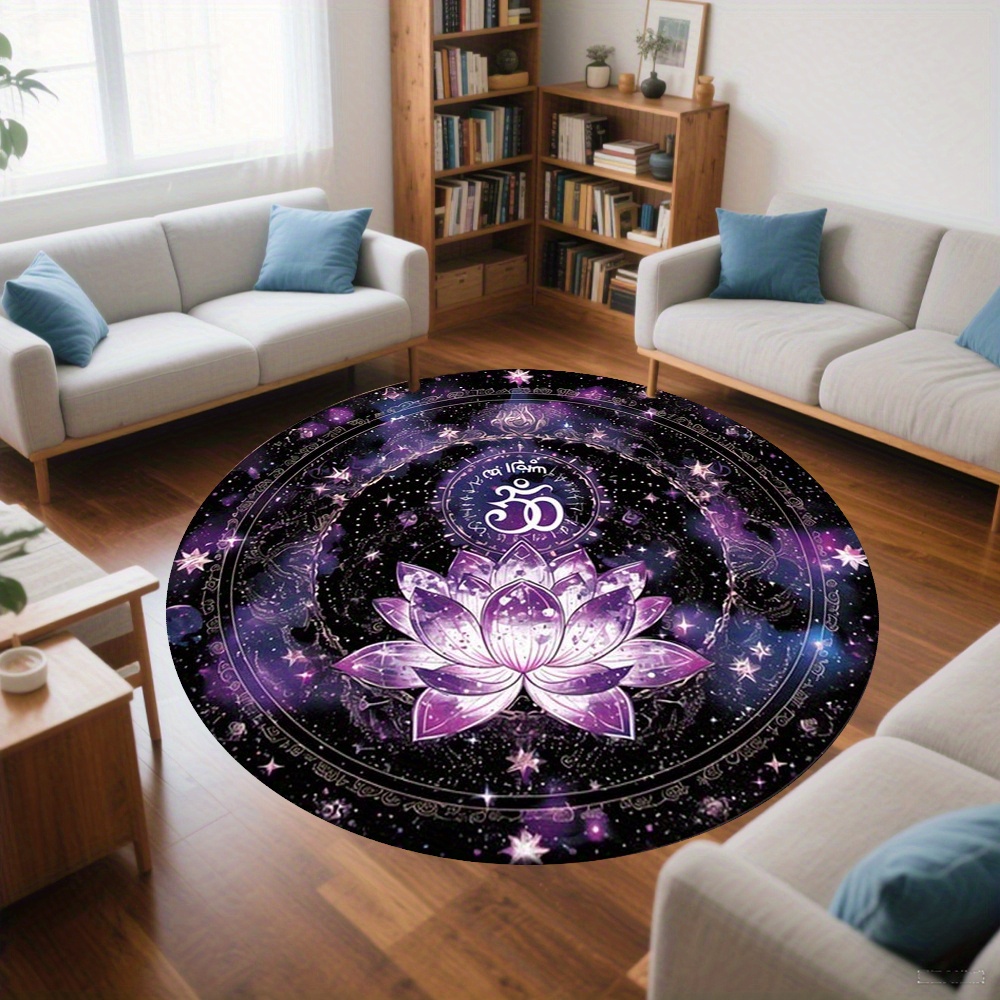 Lotus Flower Pattern Round Mat - Outdoor Camping Games For Adults recension och pris